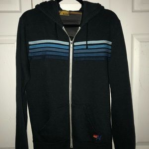 Aviator Nation 5 Stripe Zip Hoodie